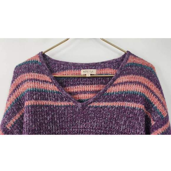 Novica Alpaca Wool‎ Blend Warm Cozy Crewneck Sweater Size Small Oversized - Picture 3 of 7